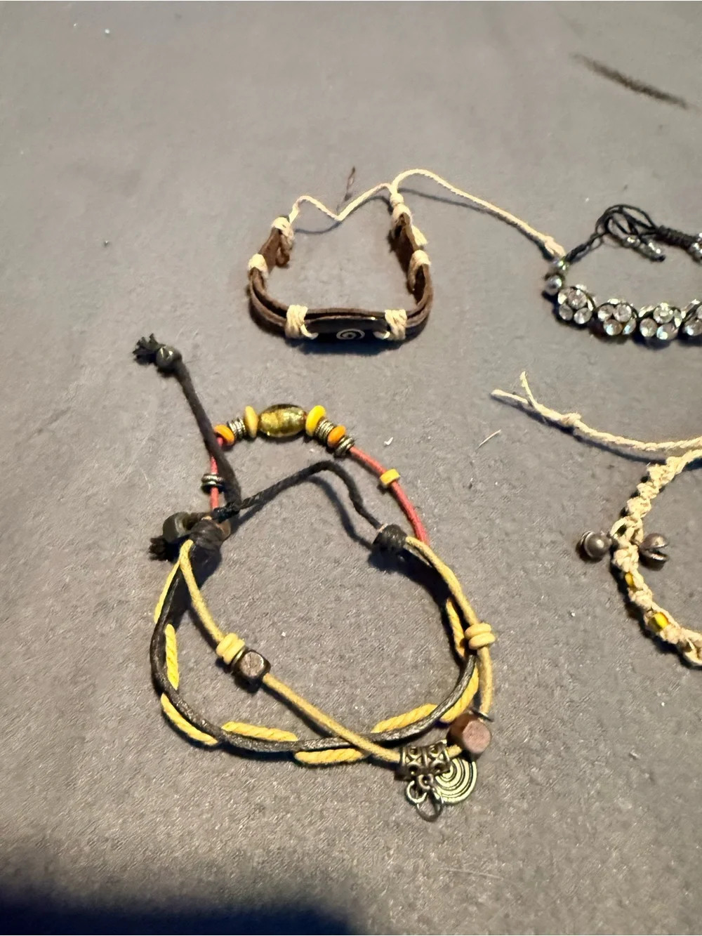 Handmade Multicolor & Purple Boho Friendship Bracelet Set